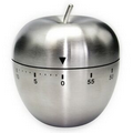 60 Minute Stainless Steel Apple timer in Gift Box (Screen printed)